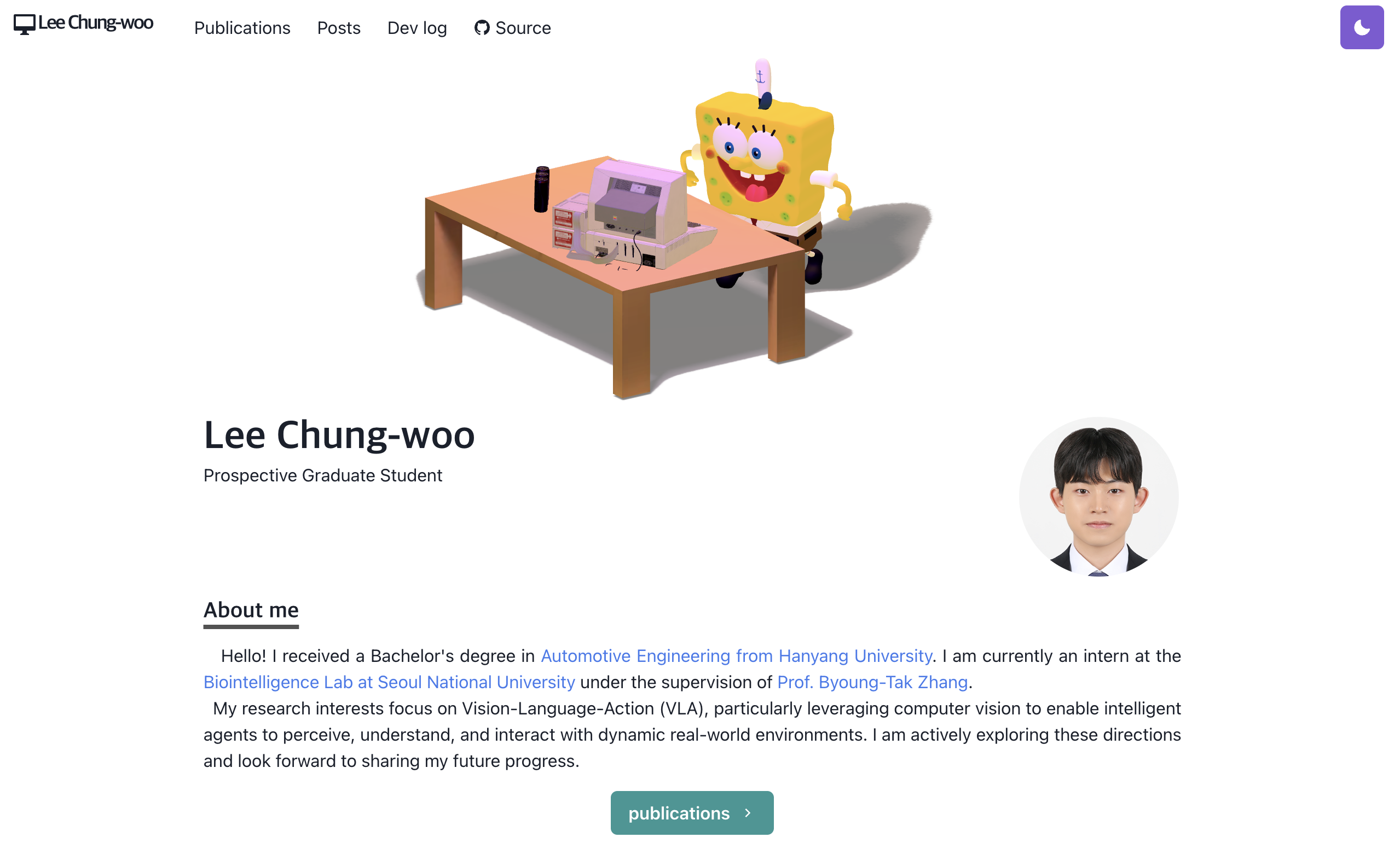 Homepage preview